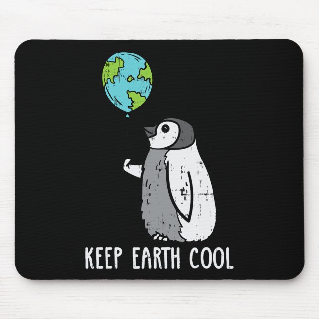 Behålla Earth Coola Penguin Lloon Earth Day Animal Musmatta (Framsidan)
