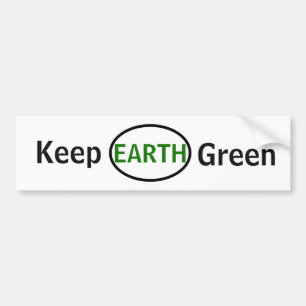 Behålla Earth Grönt Bildekal