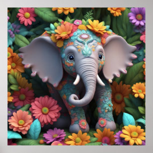Behålla Elephant-design eller design Poster