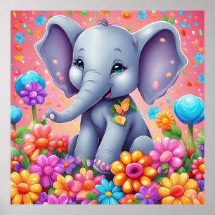 Behålla Elephant-design eller design Poster