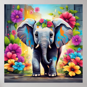 Behålla Elephant-design eller design Poster