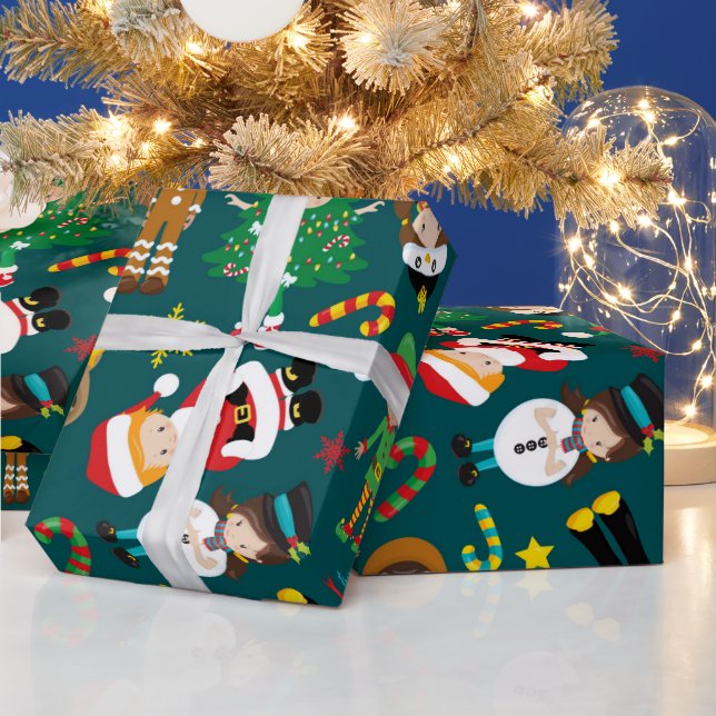 Behålla eller design din egen - Papper för radbryt Presentpapper (Helgdagar)