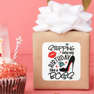 Behålla eller design själv - knappdekal fyrkantigt klistermärke