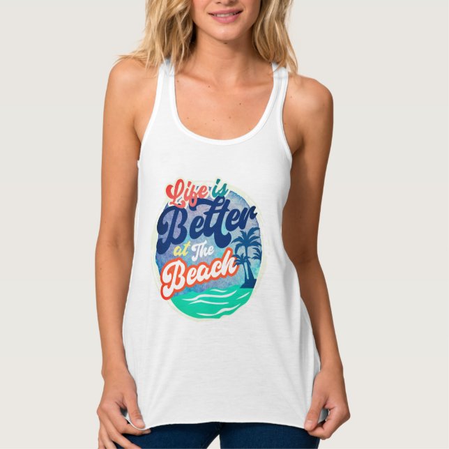 Behålla eller utformning av ditt eget - Tanktop Linne Med Racerback (Framsida)