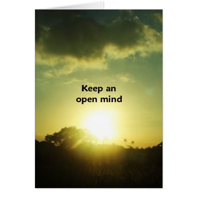 Behålla ett öppet sinne hälsningskort (Framsidan)