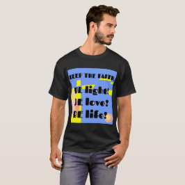 Behålla Faith - Blue Gult T Shirt