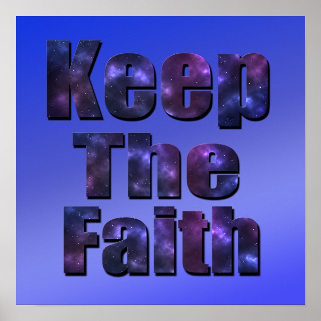 Behålla Faith Inspirational Logotyp Poster (Framsidan)