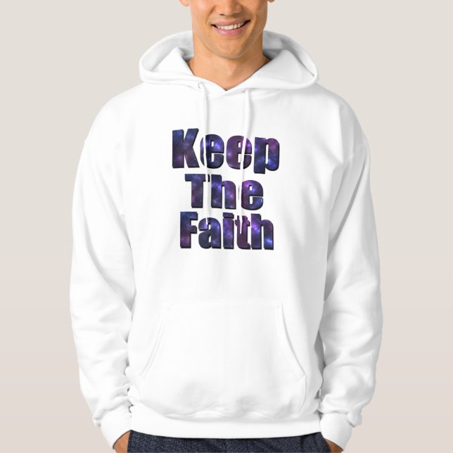 Behålla Faith, Religiösa Logotyp Hoodie (Framsida)