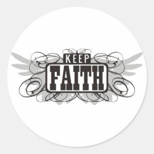 Behålla Faith Runt Klistermärke