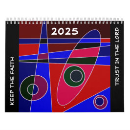 Behålla Faith - Trust in the LORD (Blue Red) Kalender