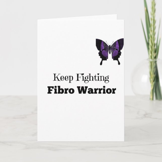 Behålla Fighting Fibro Warrior Greeting Card Kort (Framsida)