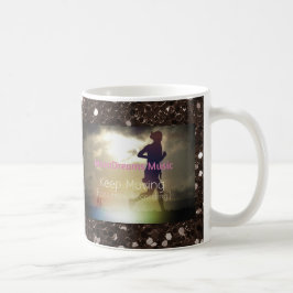 Behålla Flytta Brown Faux Glitter Kaffemugg