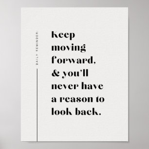 Behålla Flytta Forward-inspiration Poster