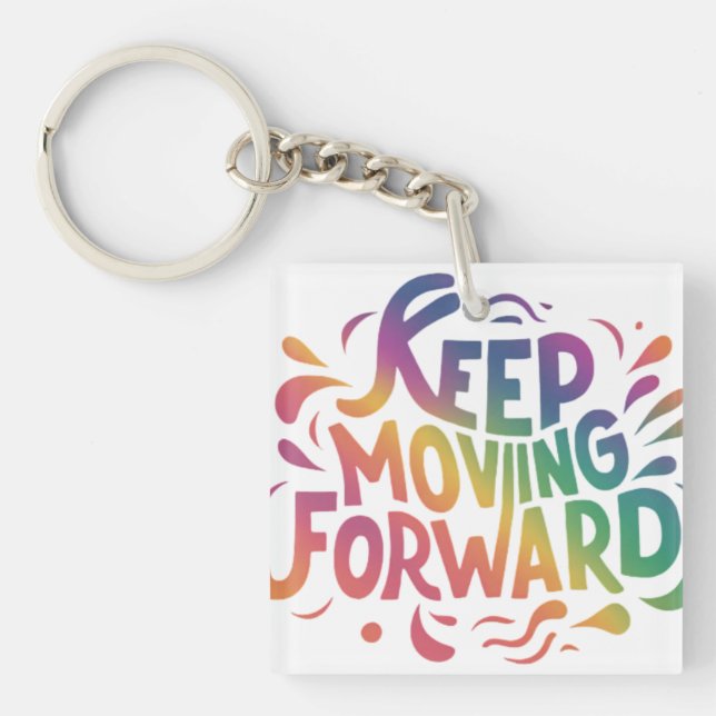 Behålla Flytta Forward Keychain (Framsidan)