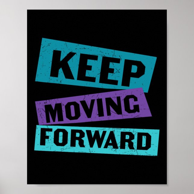 Behålla Flytta Forward Mental Health Message Poster (Framsidan)