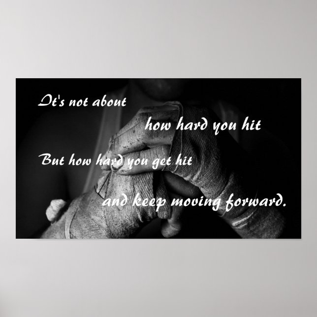 Behålla Flytta Forward Motivtive Poster (Framsidan)