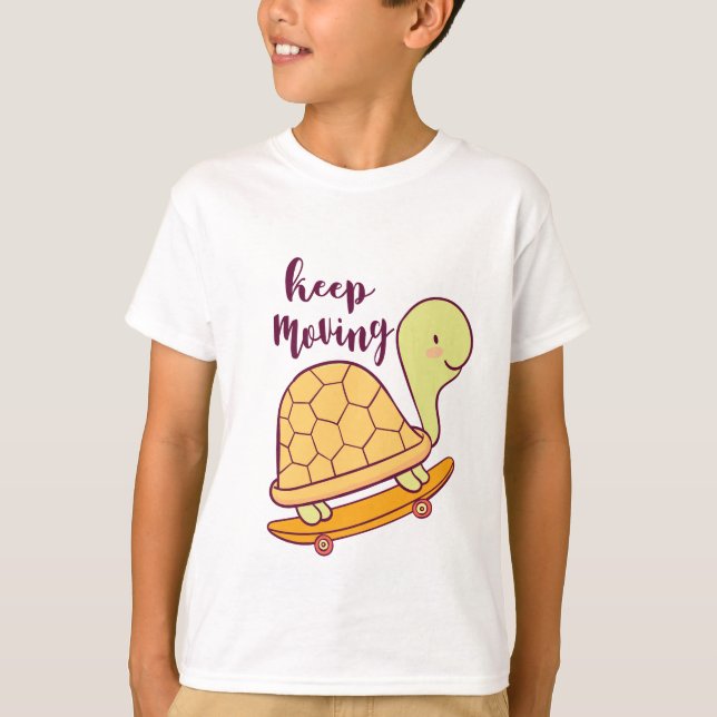 Behålla Flytta Funny Cute Kids T Shirt (Framsida)