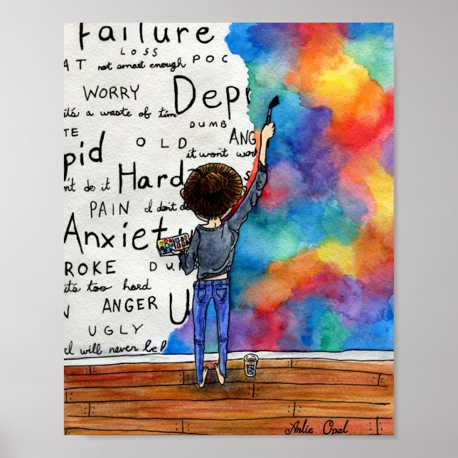 Behålla för att bekämpa vattenfärgsfärg (205) REV Poster (Framsidan)