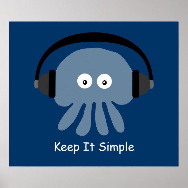 Behålla för maneter och hörlurar Det poster enkelt (Framsidan)