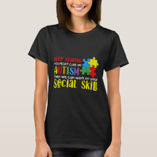 Behålla för medvetenhet om autism Staring Autistic T Shirt