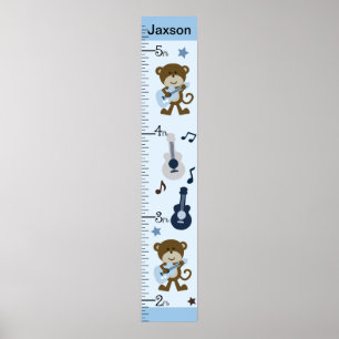 Behålla för monkey Rocker Growth Chart vid 8x44! Poster