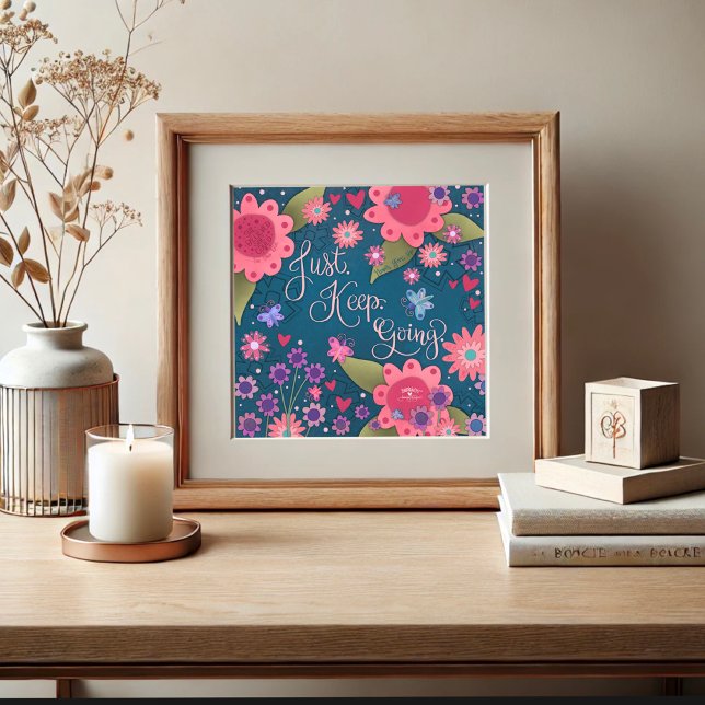 Behålla för söt Blommigt som går i offertinformati Poster (Skapare uppladdad)