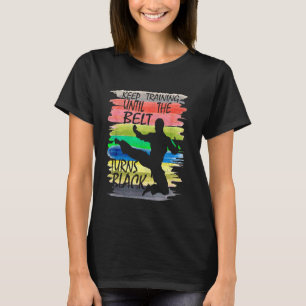 Behålla fram till Bälte-turnarna Black Karate Bo T Shirt