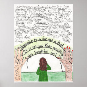 Behålla framhärdande (fördjupningen) 18x24 poster