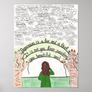 Behålla framhärdande (fördjupningen) 8.5x11 poster