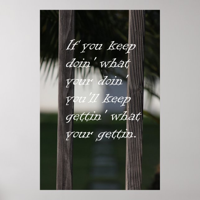 Behålla Gettin Vad får du? Poster (Framsidan)