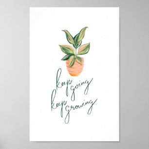 Behålla Godande Behålla Odling Modern Calligraphy Poster