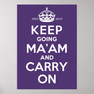Behålla Going Morsa'am A2 Poster drottningens Diam