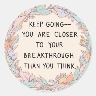 Behålla Going Stickers Runt Klistermärke