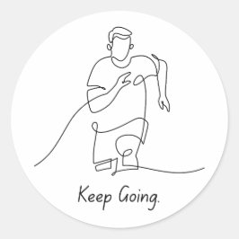 Behålla Going - Uppmuntringsstiftare Runt Klistermärke