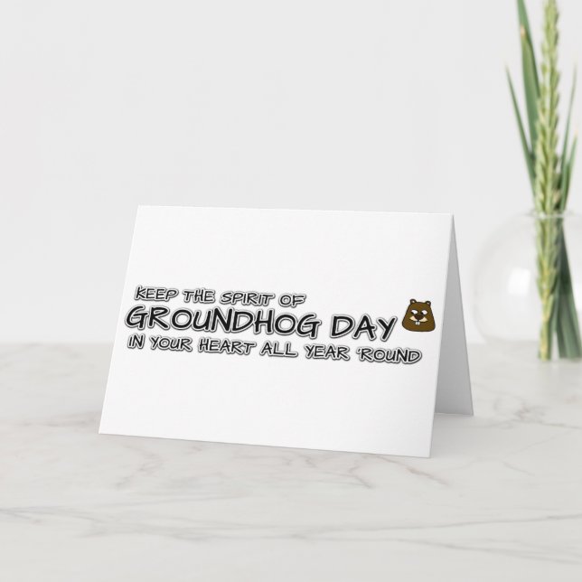 Behålla Groundhog Day i hjärtat Kort (Framsida)