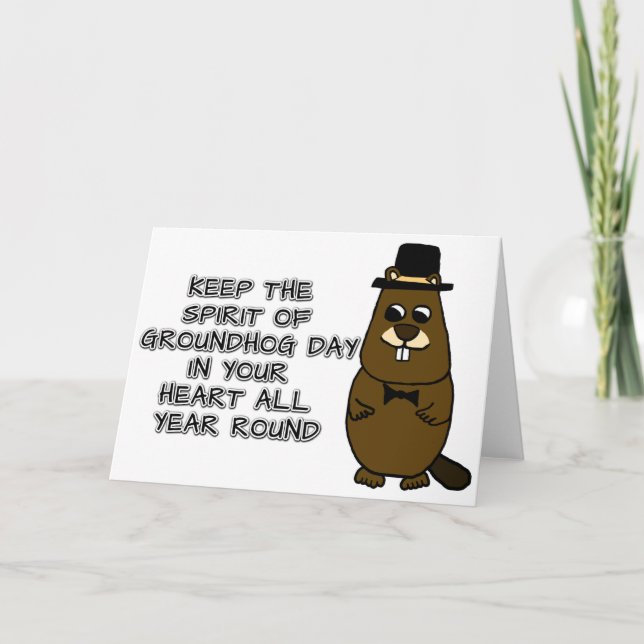 Behålla Groundhog Day i hjärtat Kort (Framsida)