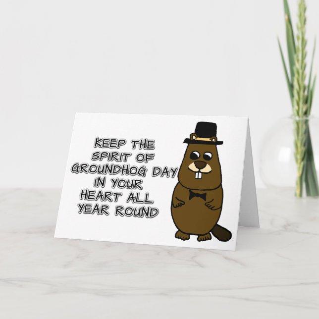 Behålla Groundhog Day i hjärtat Kort (Framsida)