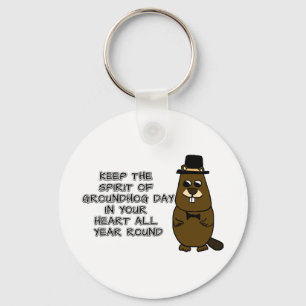 Behålla Groundhog Day i hjärtat Nyckelring
