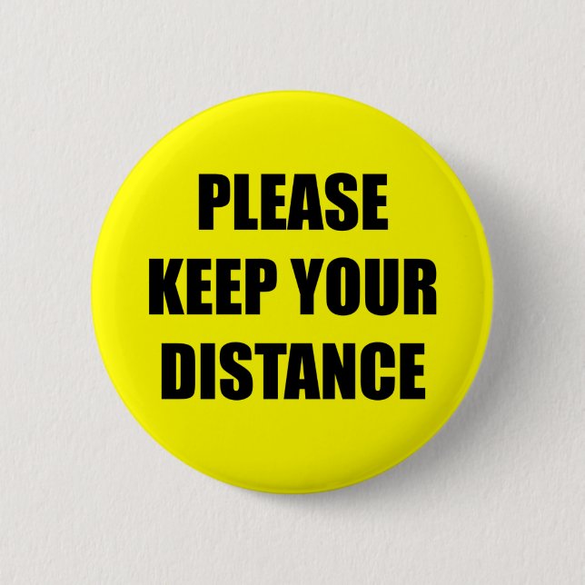 Behålla Gulten för Avstånd av Avstånd Social Knapp (Framsida)