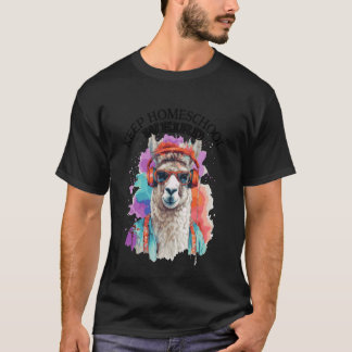 Behålla Hemundervisning Konstig Rolig Lama Hemutbi T Shirt