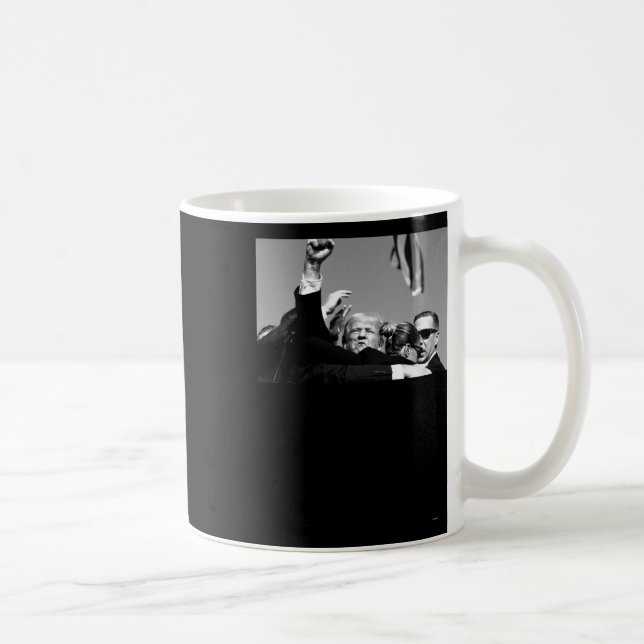Behålla Him Down Bulletsecure Trump 2024 Kaffemugg (Höger)