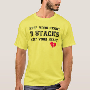 Behålla Hjärtat 3 staplar Behålla Hjärtat T Shirt