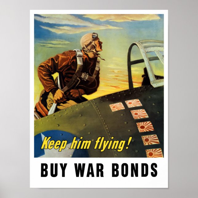 Behålla honom flyga! Köp Krig-obligationer Poster (Framsidan)