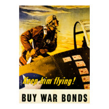 Behålla honom flyger! Köp Krig-obligationer - Vint