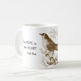 Behålla Hope in Your Heart Singing Bird Kaffemugg