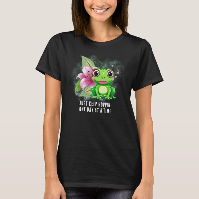 Behålla Hoppin'Colorful Frog Vuxen T-Shirt (levand (Framsida)