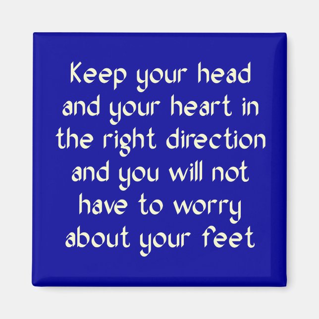 Behålla huvudet och hjärtat i högerna magnet (Framsidan)