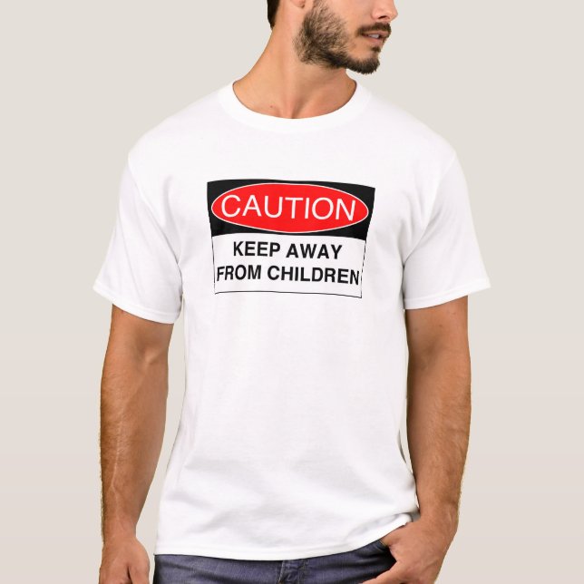 Behålla i väg från barn tee shirt (Framsida)
