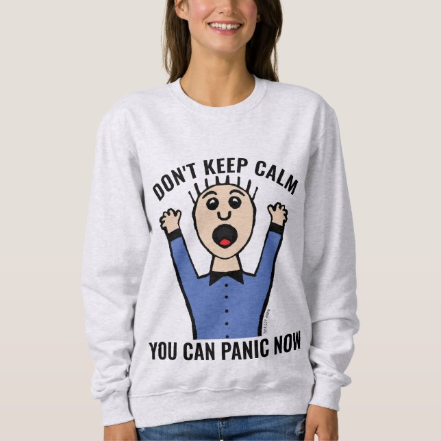 Behålla INTE LUGN DU KAN PANIC NU T-Shirts (Framsida)