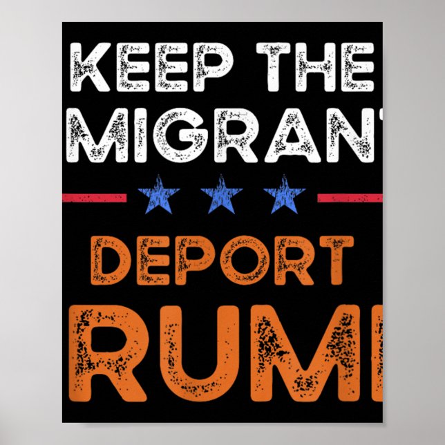 Behålla Invandrare Deport Trump Anti Racism Pro I Poster (Framsidan)